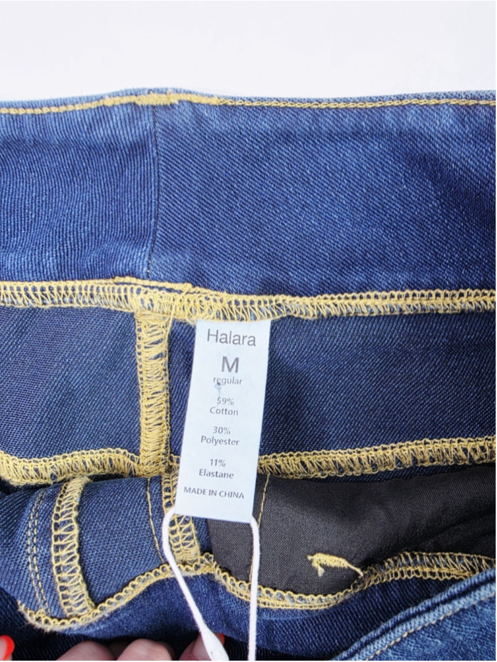 Halara Womens Flex Denim Midi Skirt Front Slit High Waisted - Size M - Picture 5 of 5